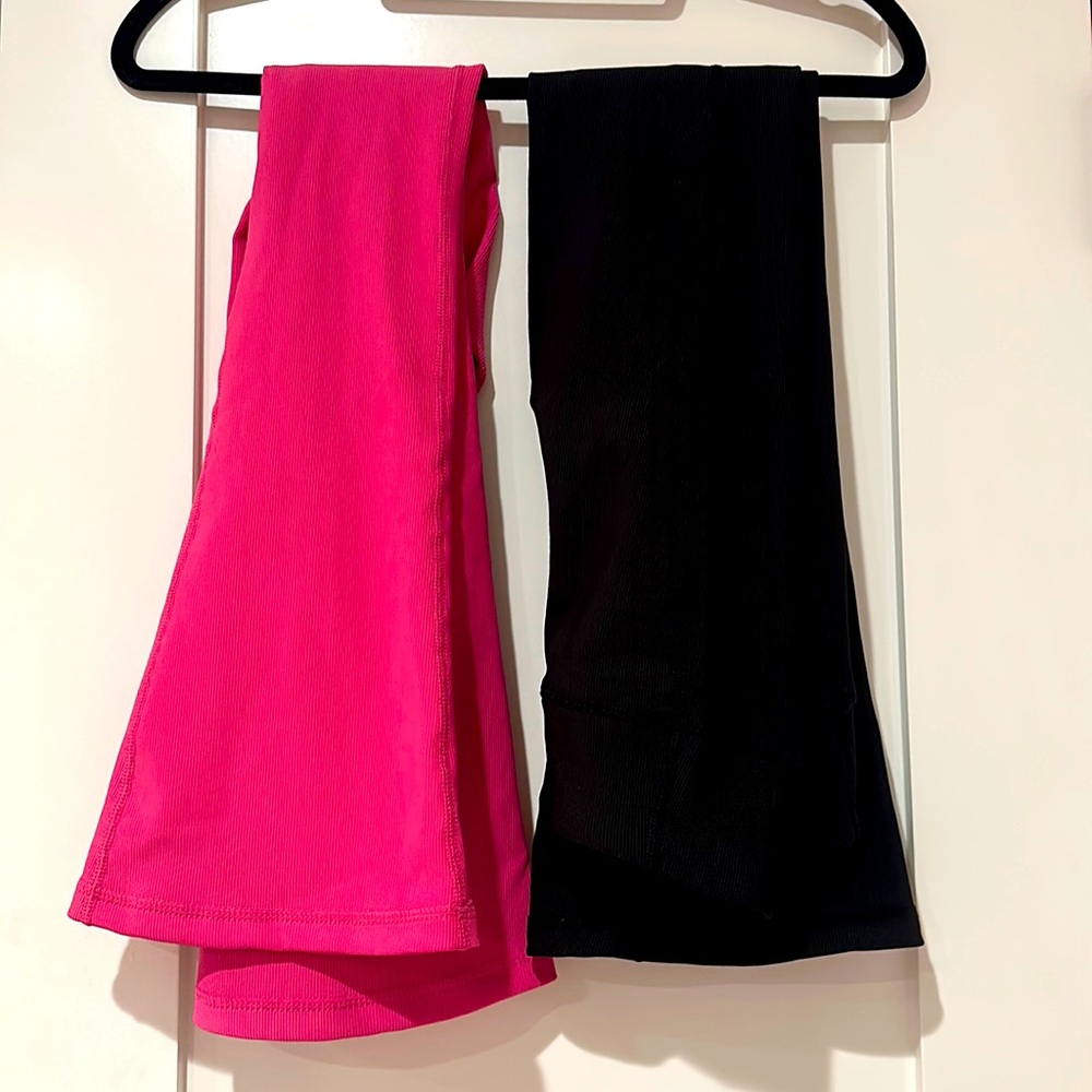 Pink & Black boot cut leggings